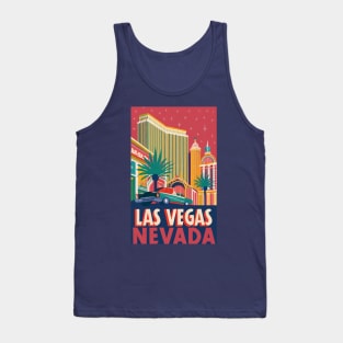 A Vintage Travel Poster of Las Vegas - Nevada - US Tank Top